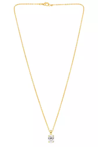 White fancy pendant chain crystal studded casual daily wear jewelry for women