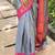 Grey ethnic motifs zari kanjeevaram saree