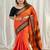 Orange woven design zari kanjeevaram saree