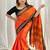 Orange woven design zari kanjeevaram saree