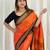 Orange woven design zari kanjeevaram saree