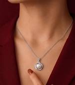 Fancy pendant chain pearl studded casual daily wear jewelry for women