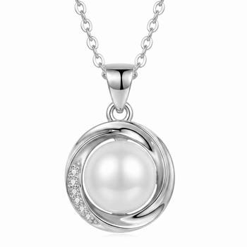 Fancy pendant chain pearl studded casual daily wear jewelry for women 4