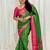 Green ethnic motifs woven design zari kanjeevaram saree