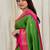 Green ethnic motifs woven design zari kanjeevaram saree