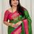 Green ethnic motifs woven design zari kanjeevaram saree