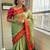 Green ethnic motifs woven design zari kanjeevaram saree