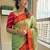 Green ethnic motifs woven design zari kanjeevaram saree