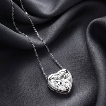 White solitaire pendant chain crystal studded casual daily wear jewelry for women 3
