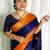 Blue ethnic motifs zari kanjeevaram saree