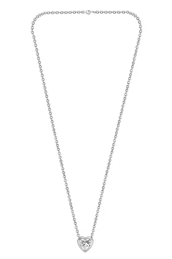 White solitaire pendant chain crystal studded casual daily wear jewelry for women