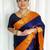 Blue ethnic motifs zari kanjeevaram saree