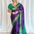Violet ethnic motifs zari kanjeevaram saree