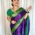 Violet ethnic motifs zari kanjeevaram saree