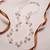 White fancy layered necklace pearl studded festive evening jewelry for women