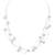 White fancy layered necklace pearl studded festive evening jewelry for women