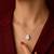 White rose solitaire pendant chain crystal studded casual daily wear jewelry for women
