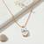 White rose solitaire pendant chain crystal studded casual daily wear jewelry for women