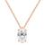 White rose solitaire pendant chain crystal studded casual daily wear jewelry for women