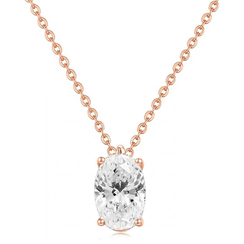 White rose solitaire pendant chain crystal studded casual daily wear jewelry for women