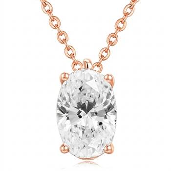 White rose solitaire pendant chain crystal studded casual daily wear jewelry for women 4