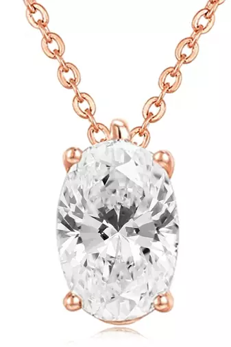 White rose solitaire pendant chain crystal studded casual daily wear jewelry for women