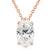White rose solitaire pendant chain crystal studded casual daily wear jewelry for women