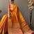 Yellow woven design zari patola saree