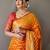 Yellow woven design zari patola saree
