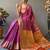 Purple ethnic motifs woven design zari patola saree
