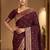 Maroon zari silk blend designer banarasi saree