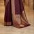 Maroon zari silk blend designer banarasi saree