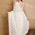 White floral embroidered  georgette heavy work saree