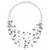 Grey fancy layered necklace earrings set beads studded festive