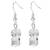 Grey fancy layered necklace earrings set beads studded festive