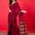 Maroon striped silk blend designer mysore silk saree