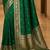 Green zari silk blend designer banarasi saree