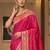 Magenta zari silk blend designer banarasi saree