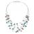 Multi fancy layered necklace earrings set beads studded festive