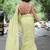 Lime  cotton saree