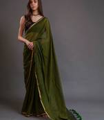 Olive  cotton saree