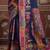 Navy blue ethnic motifs zari silk blend heavy work banarasi saree