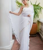 White  cotton saree