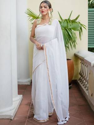 White  cotton saree 2