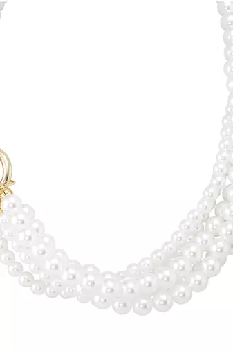 Gold plated beads studded elegant necklace fashion jewellery gift for women
