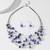 Blue black western layered necklace earrings set for women