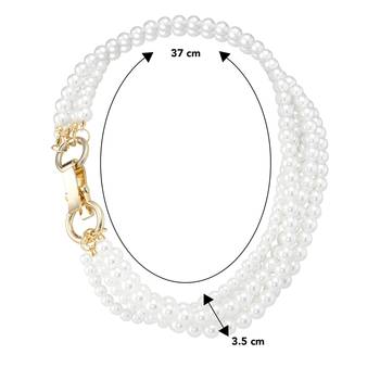 Gold plated beads studded elegant necklace fashion jewellery gift for women 4
