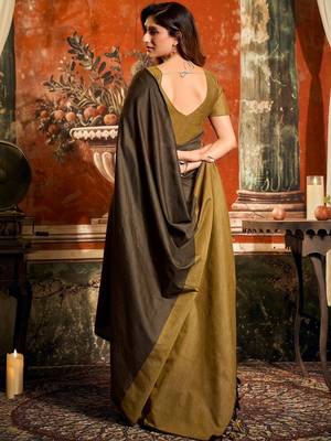 Brown designer saree 2