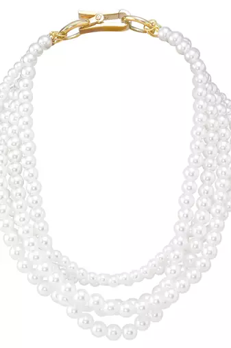 Gold plated beads studded elegant necklace fashion jewellery gift for women