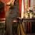 Brown designer saree